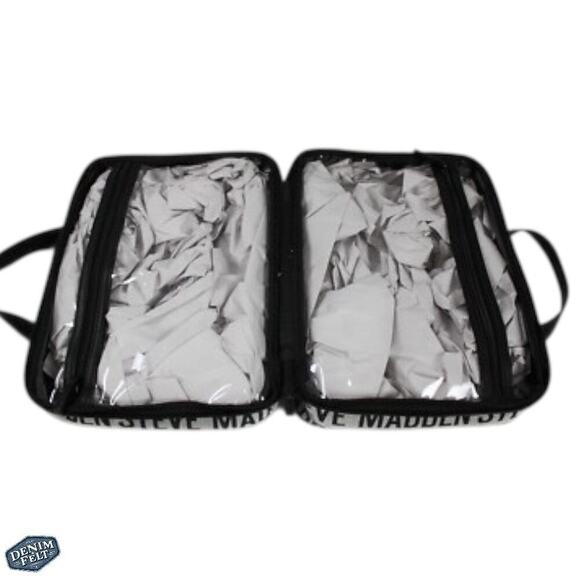 Steve Madden Black Logo Weekender Cosmetic/Jewelry Travel Vacation Tote Bag |NEW - Picture 6 of 8